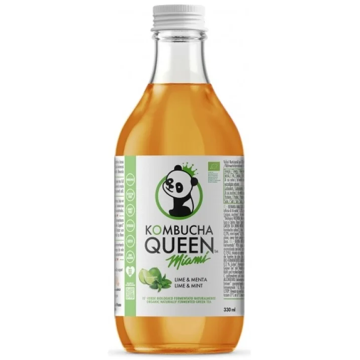 Probios Kombucha Queen Lime & Menta Bevanda Biologica Senza Glutine 330 ml
