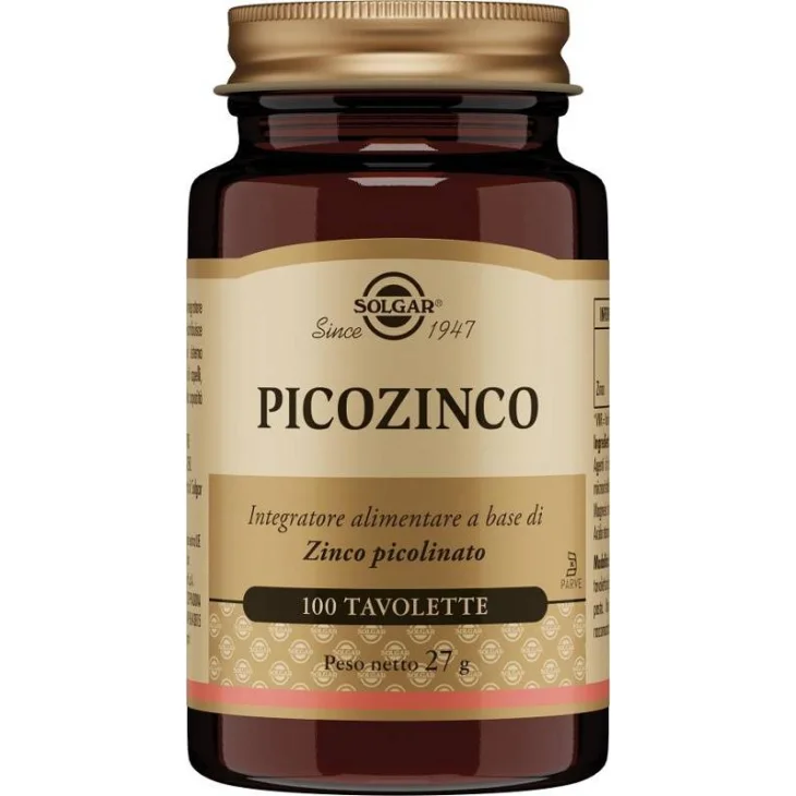 Solgar Picozinco Integratore per Capelli Unghie e Pelle 100 tavolette