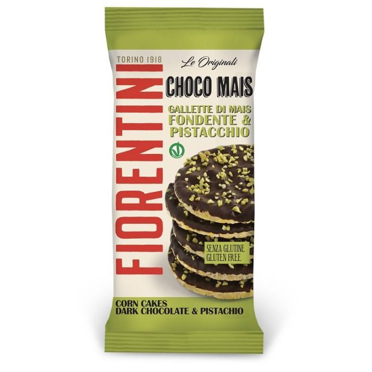 Fiorentini Gallette di Mais Ricoperte con Cioccolato Fondente e Granella di Pistacchio Senza Glutine 72 g