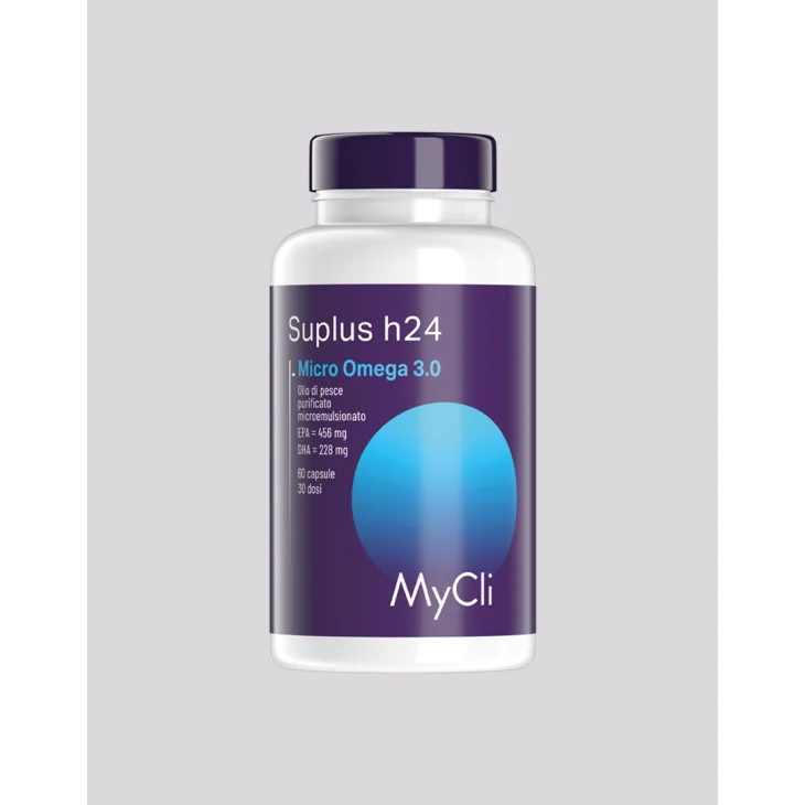 Mycli Suplus H24 Micro Omega 3,0 Integratore di Olio di Pesce 60 capsule