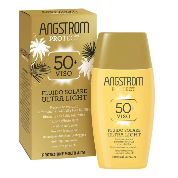 Angstrom Fluido Solare Viso Ultra Light SPF50+ per Pelli Sensibili 40 ml