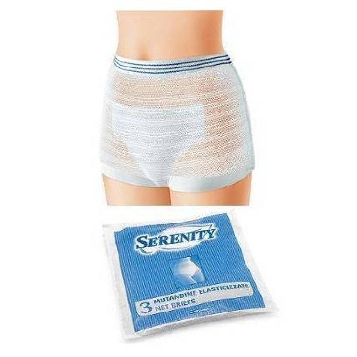 Serenity Mutandina Elastica Rettangolare a Rete Misura L 3 pezzi