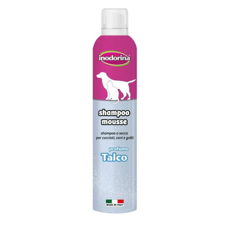 Inodorina Shampoo mousse Talco per cani e gatti 300 ml