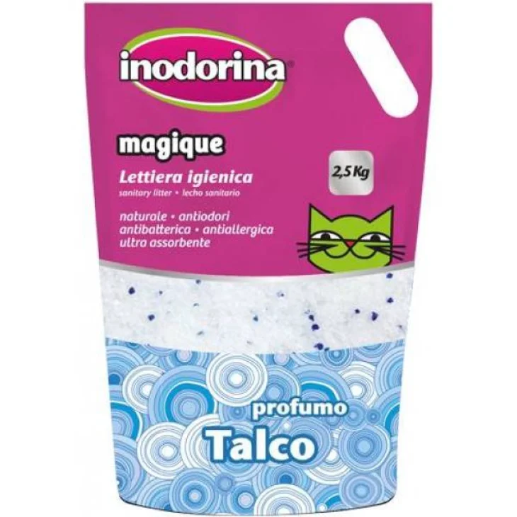 Inodorina Lettiera Talco per freschezza e igiene del gatto 5L