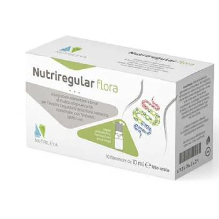 Nutrileya Nutriregular Flora Integratore di Fermenti Lattici 10 flaconcini