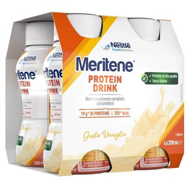 Meritene Protein Drink Bevanda Proteica Gusto Vaniglia 4 pezzi da 200 ml