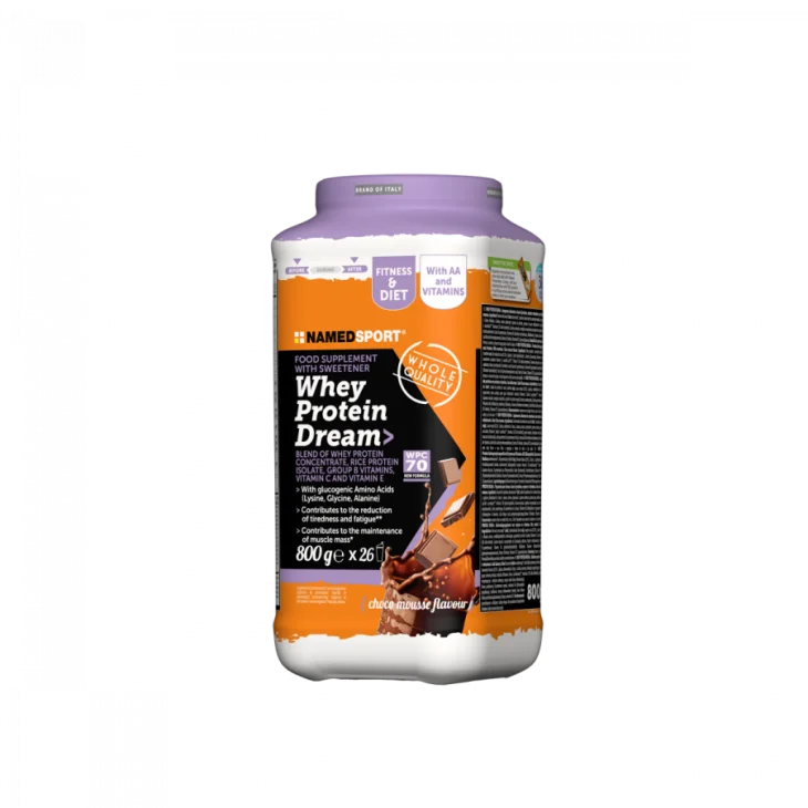 Named Sport Whey Protein Dream Proteine per Sportivi Gusto Choco Mousse 800 g