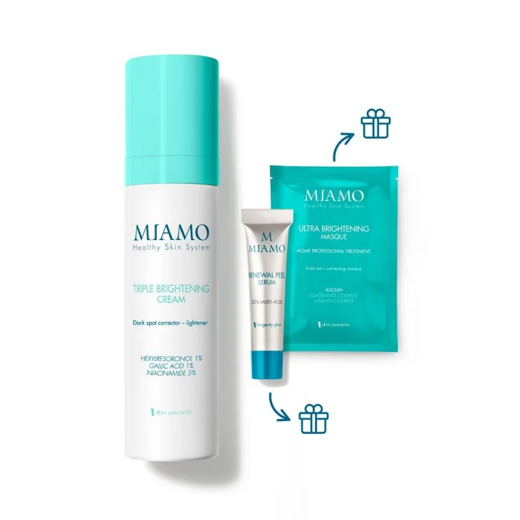 Miamo Cofanetto Triple Brightening Protocollo Schiarente Viso Edizione Limitata