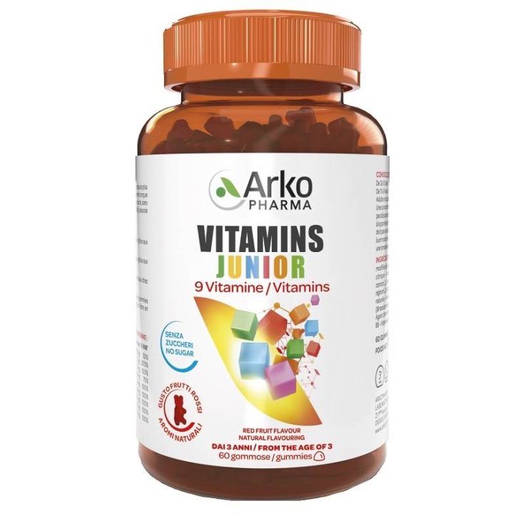 Arkopharma Vitamins Junior 9 Vitamine Integratore per Bambini 60 gummies