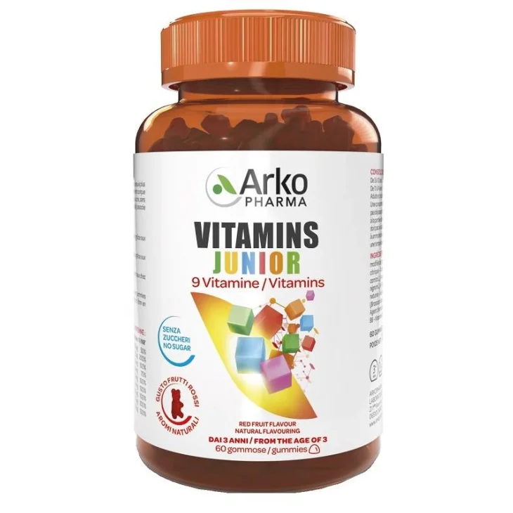 Arkopharma Vitamins Junior 9 Vitamine Integratore per Bambini 60 gummies