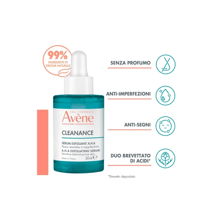 Avène Cleanance Siero Esfoliante A.H.A Viso 30 ml