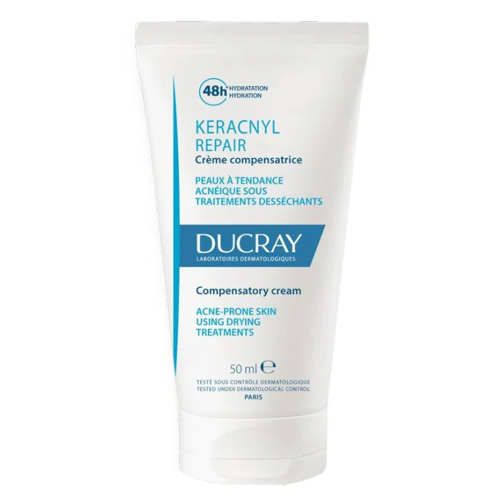 Ducray Keracnyl Repair Crema Compensatrice Lenitiva e Idratante Viso 50 ml