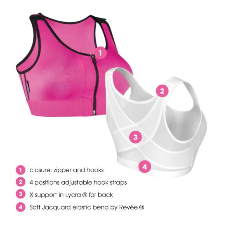 Revée Bra Elodie Reggiseno Post-Operatorio Black M