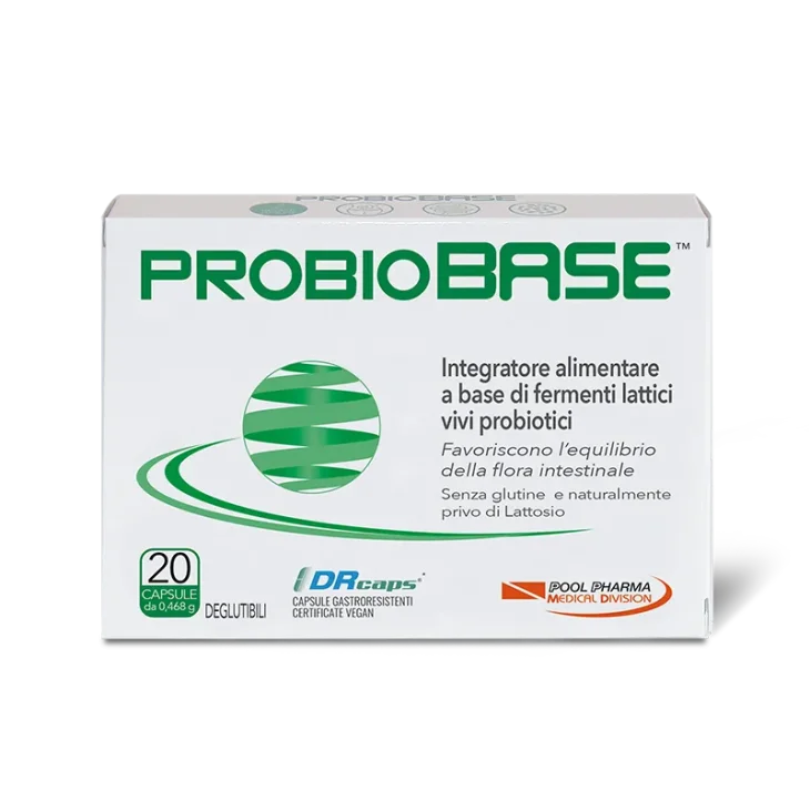 Pool Pharma Probiobase Integratore di Fermenti Lattici 20 capsule