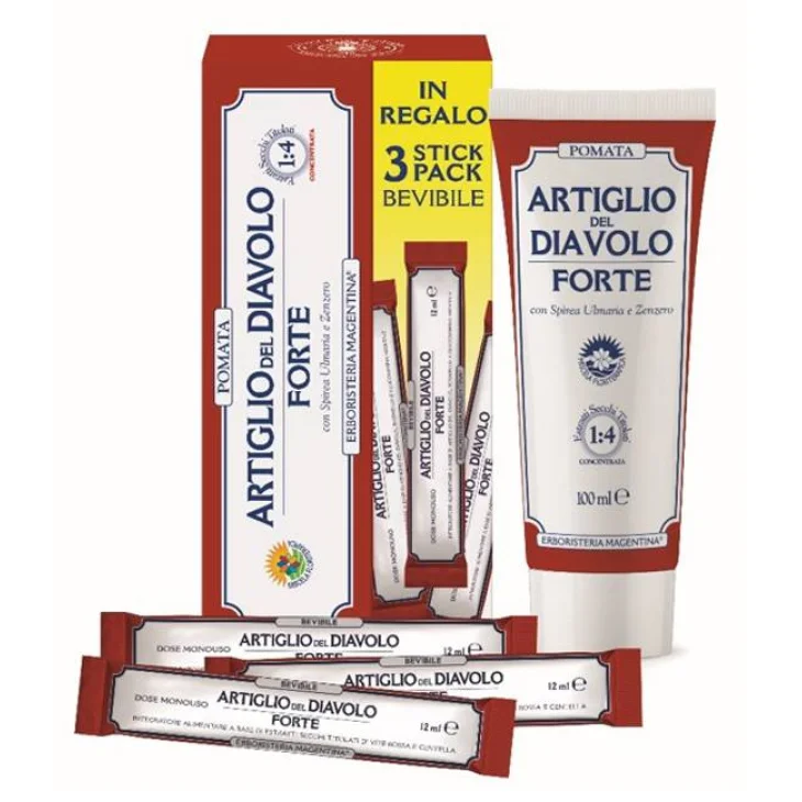 Erboristeria Magentina Artiglio del Diavolo Kit 1 Pomata 100 ml + 3 stick da 12 ml