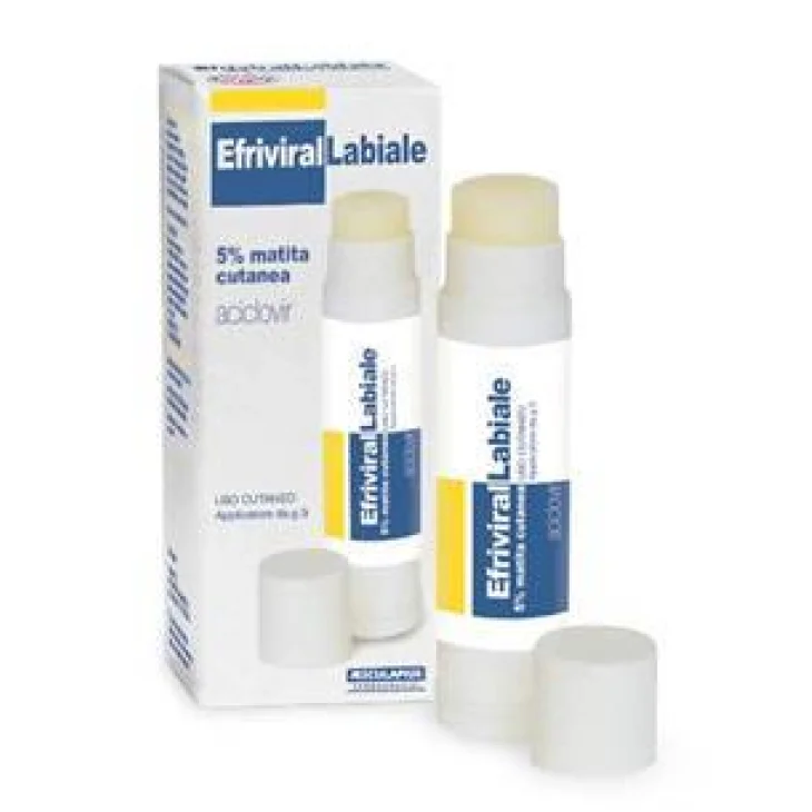 EFRIVIRAL LABIALE*matita cutanea 3 g 50 mg/g