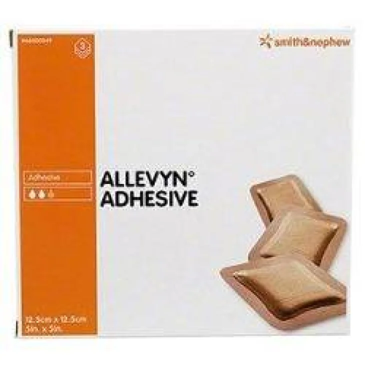 MEDICAZIONE IDROCELLULARE ADESIVA STERILE ALLEVYN ADHESIVE ALTAMENTE ASSORBENTE IN SCHIUMA DI POLIURETANO A STRUTTURA TRISTRATIF