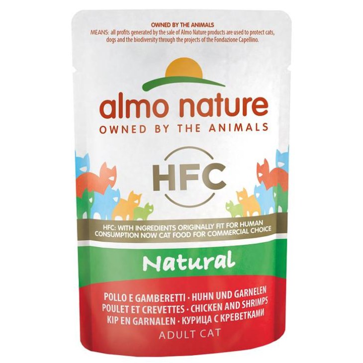 Almo Nature HFC Natural Pollo e Gamberetti Cibo umido per gatti 55 g