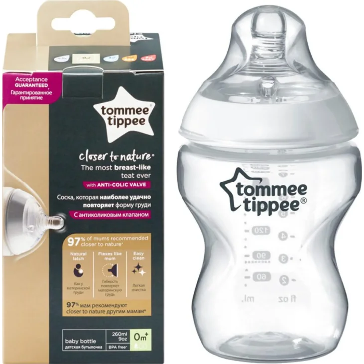 Tommee Tippee Biberon Anticolica a flusso lento 260ml 0m+