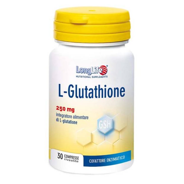 Longlife L-Glutathione 250 mg Integratore Antiossidante 30 compresse