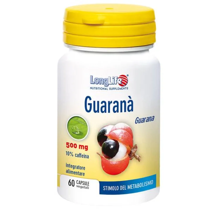 Longlife Guarana' Integratore Contro Stanchezza Fisica e  Mentale 60 Capsule Vegetali