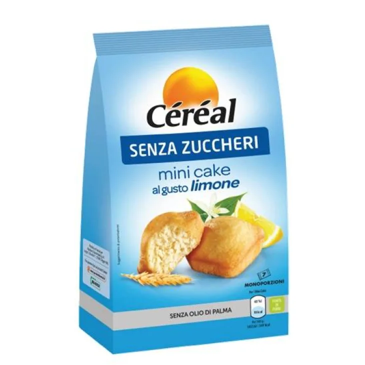 CEREAL MINI CAKE LIMONE SENZA ZUCCHERO 7 PEZZI 196 G