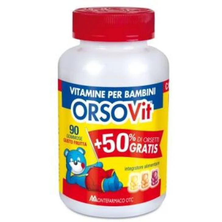 Orsovit Vitamine Integratore di Vitamine per bambini 90 caramelle gommose