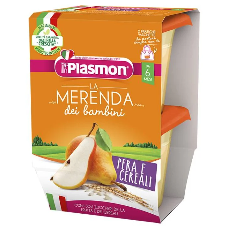 Plasmon La Merenda dei Bambini Pera e Cereali 2 x 120 grammi
