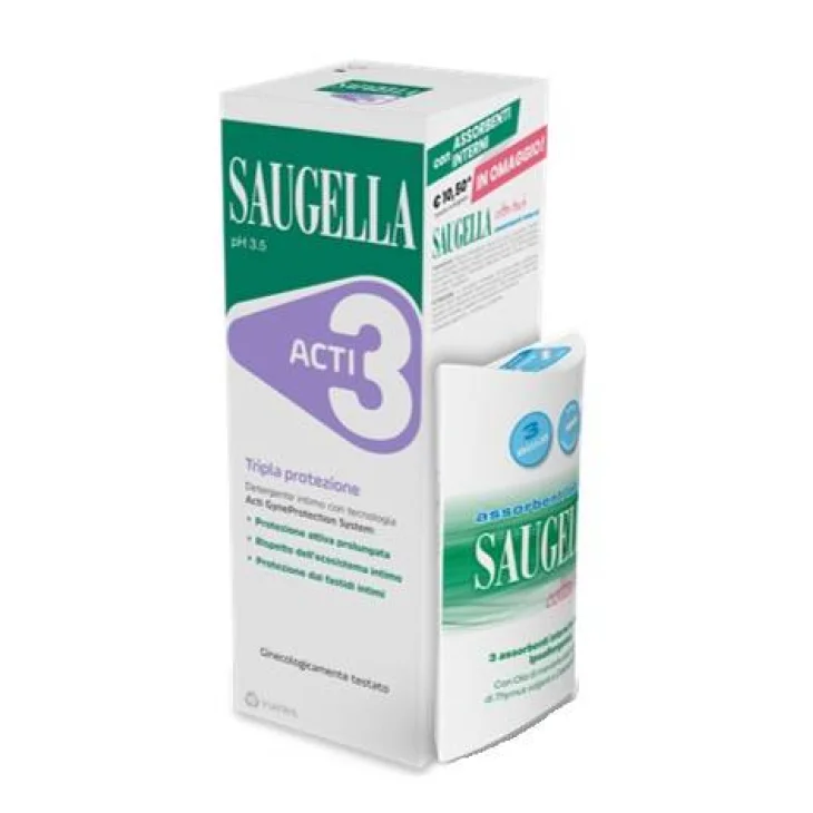 Saugella Acti3 250 Ml + Assorbenti Interni Omaggio