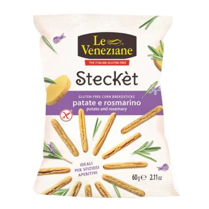 Le Veneziane Stecket Patate Rosmarino Senza Glutine 60 g