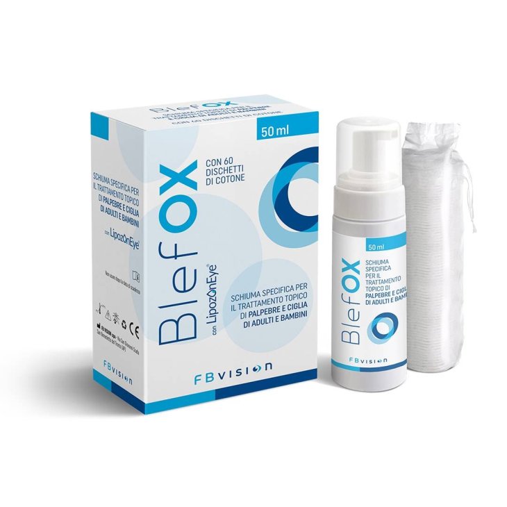BlefOx Schiuma Specifica Igiene Palpebre e Ciglia 50 ml + 60 dischetti