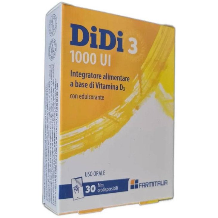 Didi 3 1000 UI integratore per le Ossa e Sistema Immunitario Orodispersibili 30 film