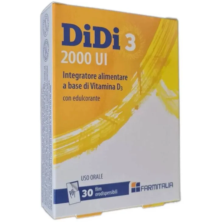 DiDi3 2000 UI Integratore di Vitamina D3 30 Film Orodispersibili