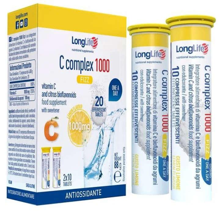 Longlife C Complex 1000 Fizz Integratore per le Difese Immunitarie 20 compresse effervescenti
