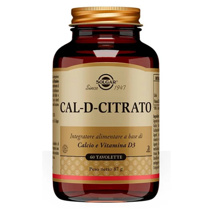 Solgar Cal-D-Citrato Integratore di Calcio 60 tavolette