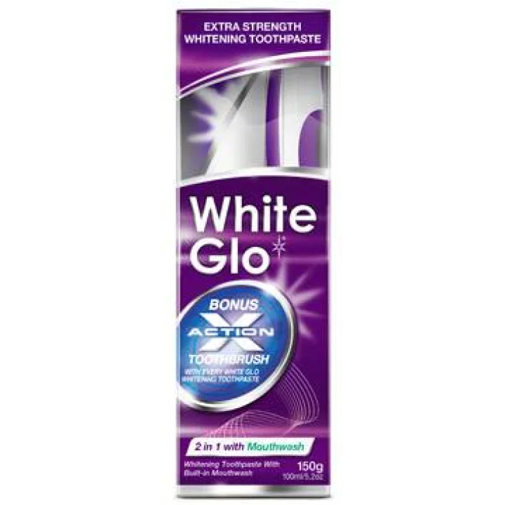 WHITE GLO 2 IN 1 CON MOUTHWASH DENTIFRICIO SBIANCANTE 100 ML