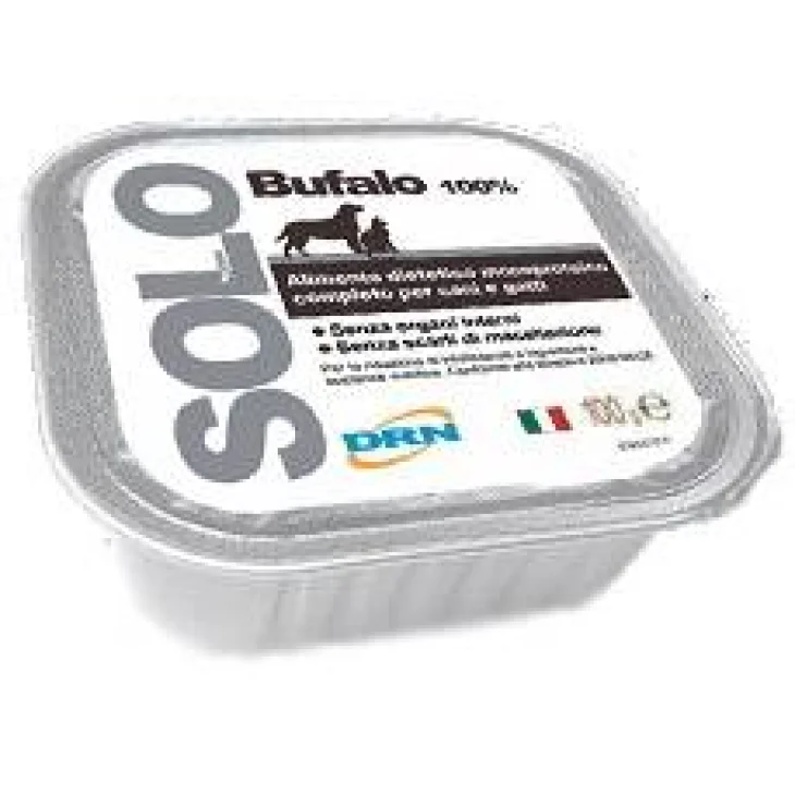 DRN Solo Bufalo Alimento Dietetico Umido per Cani e Gatti 100 g