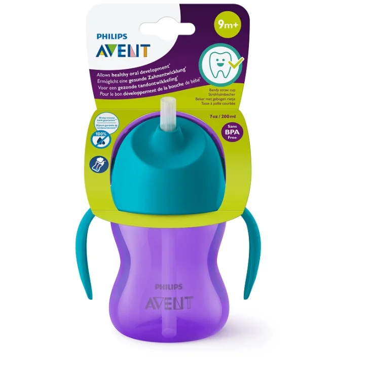 Philips Avent Tazza Con Cannuccia Flessibile Da 200ml 9m+