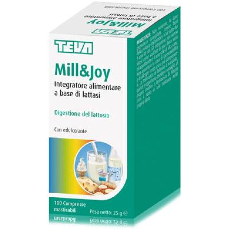 Teva Mill&Joy Integratore Lattasi Integratore Lattasi Digestione Lattosio 100 compresse