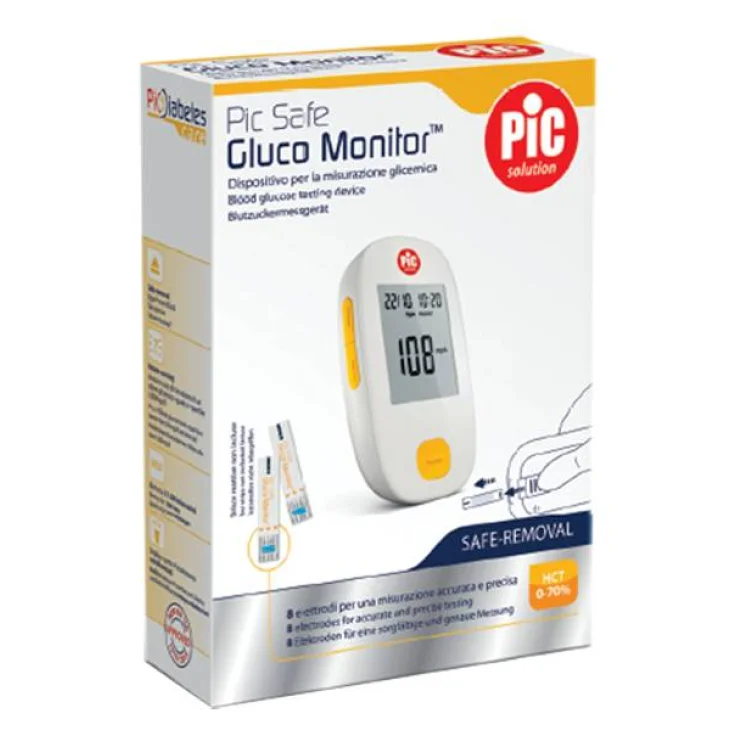 Pic Safe Gluco Glucometro con Monitor 1 pezzo