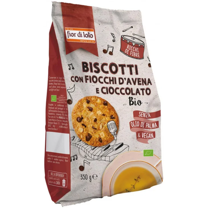 Biscotti Con Fiocchi Di Avena E Cioccolato 350 G