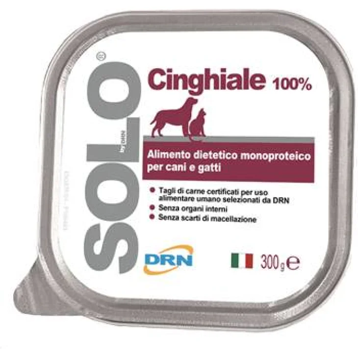 SOLO CINGHIALE PER CANI E GATTI 300 G