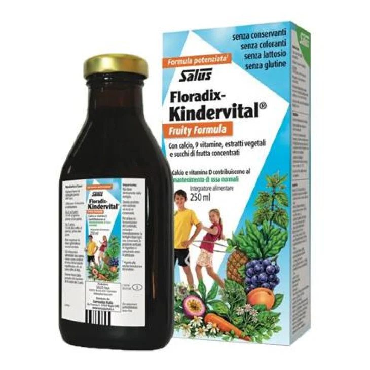 Salus Floradix Kindervital Fruity Integratore di Vitamine e Minerali per Bambini 250 ml