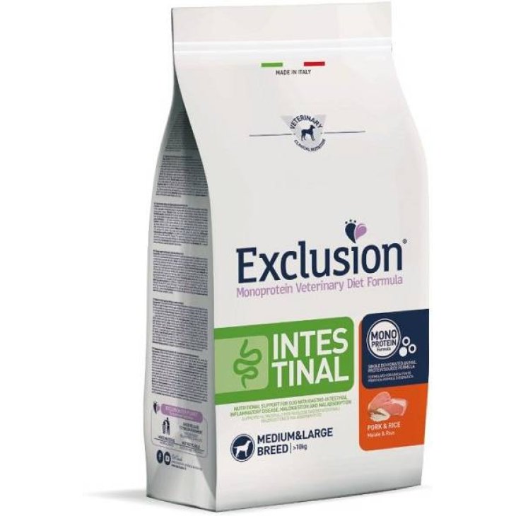 Exclusion Monoprotein Veterinary Diet Formula Pork and Rice All Breed 2Kg Secco