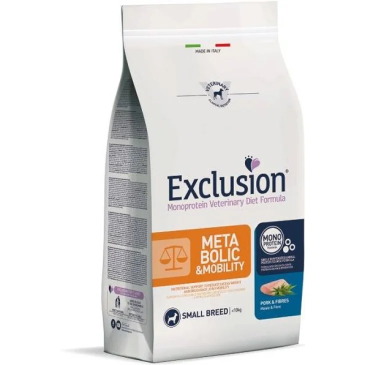 EXCLUSION MONOPROTEIN VETERINARY DIET FORMULA METABOLIC MOBILITY PORK/FIBRES SMALL 2 KG DRY