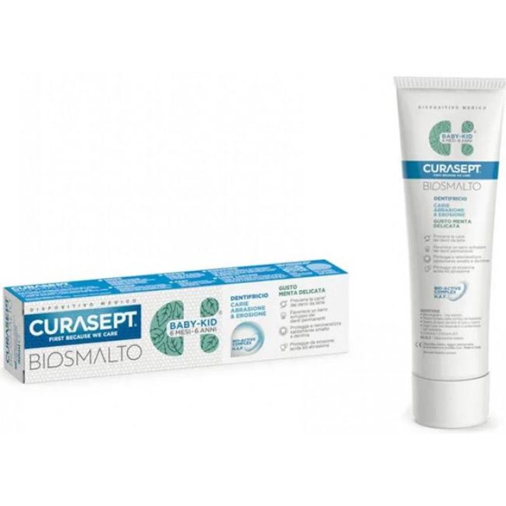 Curasept Biosmalto Baby Kid Dentifricio alla Menta 50 ml