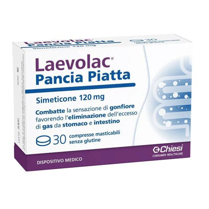 Laevolac Pancia Piatta Integratore contro il Gonfiore Addominale 30 compresse