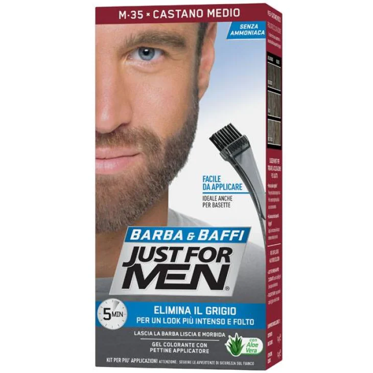 Just for Men Barba e Baffi Tinta M35 Castano Medio 51 g