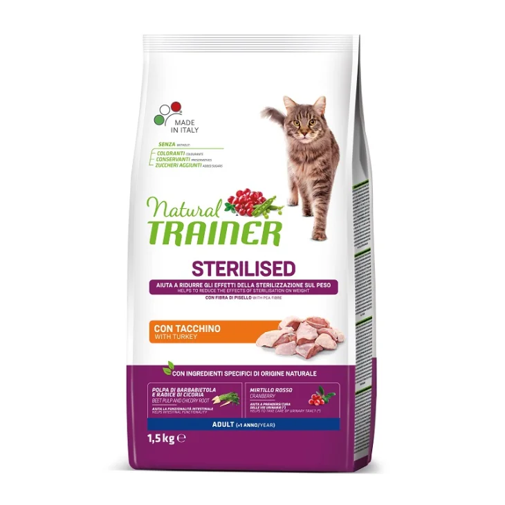 Natural Trainer Cat Sp Sterilized White Meat 1,5 Kg