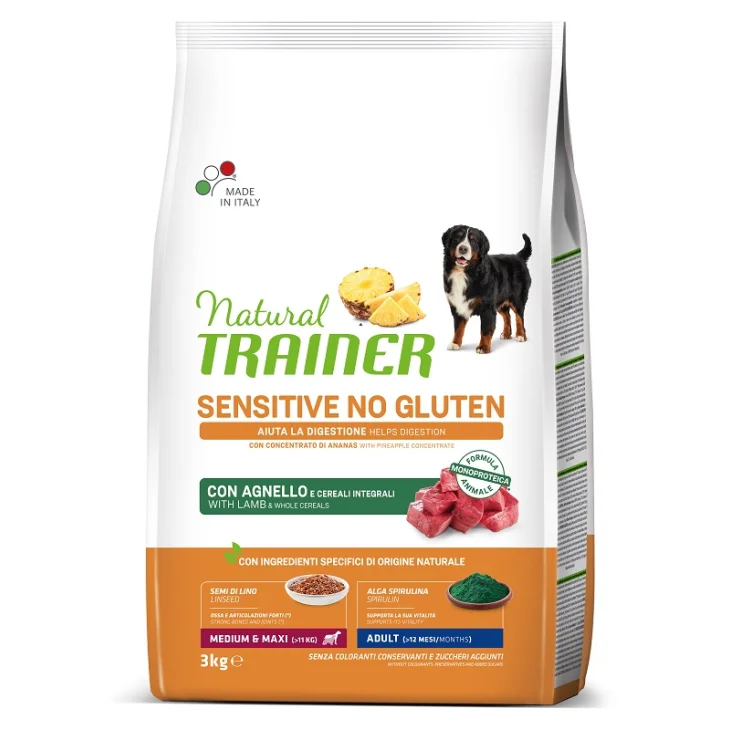 Natural Trainer Dog Sensitive Adult Medium/maxi Lamb 3 Kg No Gluten